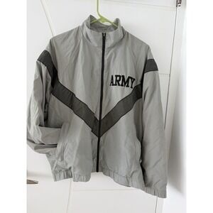 US Army IPFU Physical Fitness Training Jacket Grey Size Small Regular